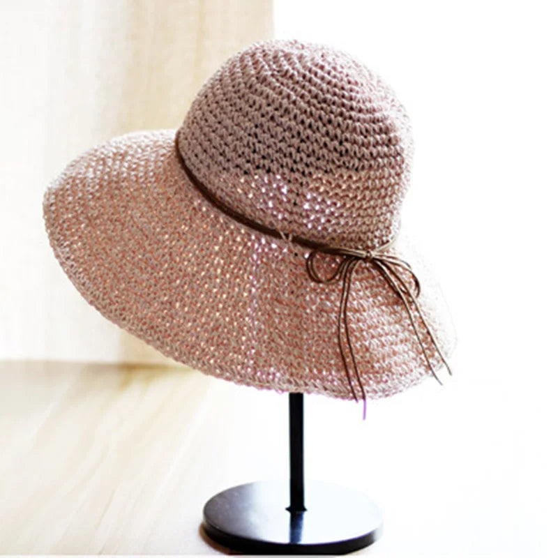 2024 Womens Seaside Foldable Straw Hat