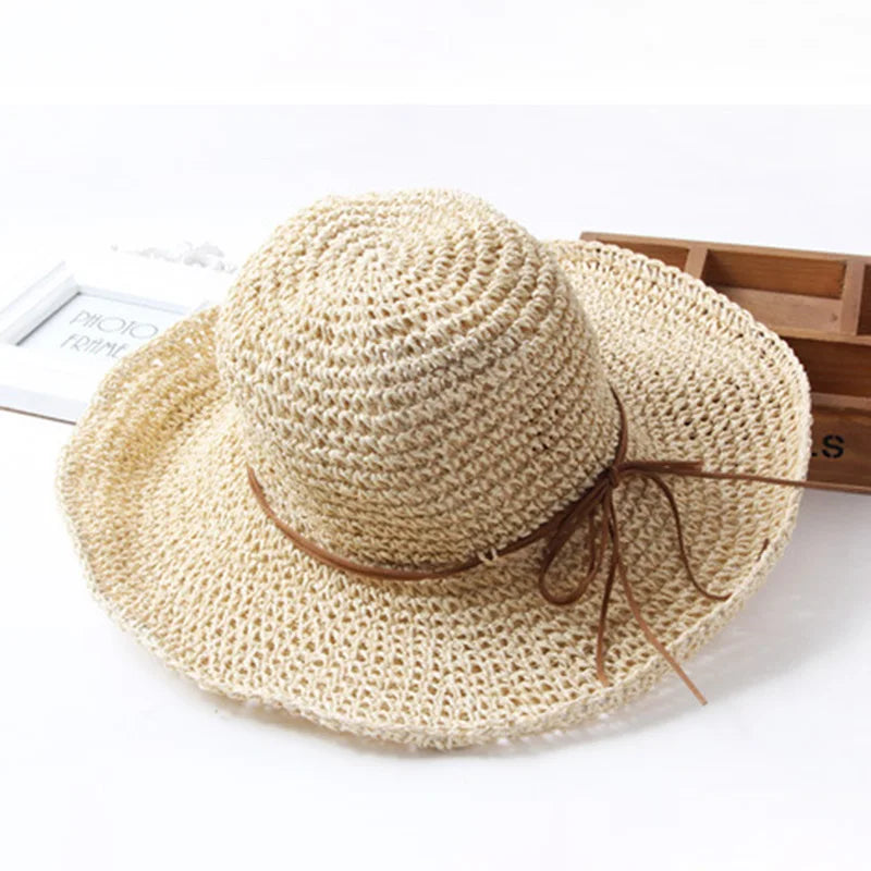 2024 Womens Seaside Foldable Straw Hat